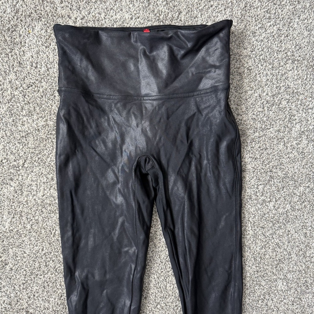 Spanx Faux Leather Leggings for Women, Size M - Black - Picture 3 of 12